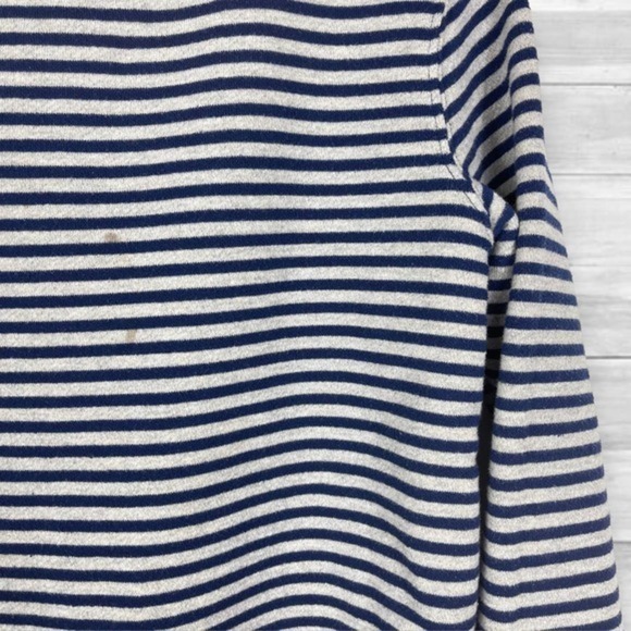 Levi's Blue Gray Striped Sweatshirt Logo Crew Neck XL - Picture 4 of 5